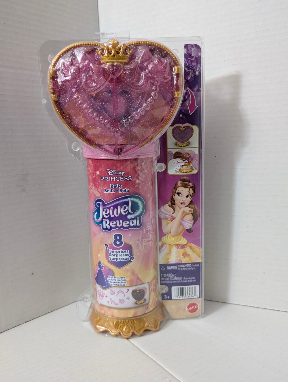 Disney Princess Jewel Reveal Belle Doll NIB Mattel Beauty and the Beast Mystery